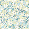 Roommates Wildflower Impressions Aqua Peel And Stick Blue Wallpaper