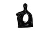 Phillips Collection Seated Sculpture, Gel Coat Black Black Accent