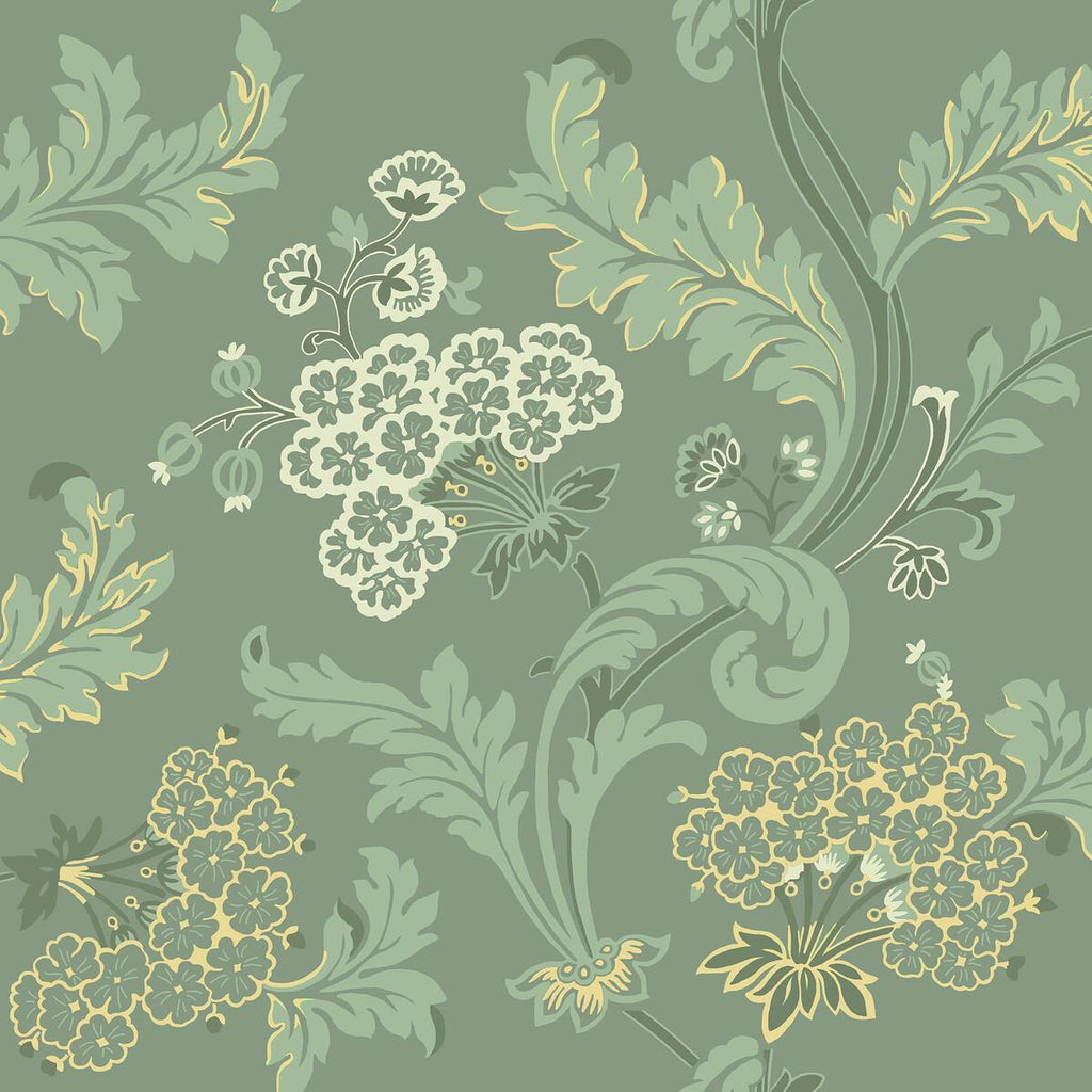 Winfield Thybony EMMA SHADY GREEN Wallpaper