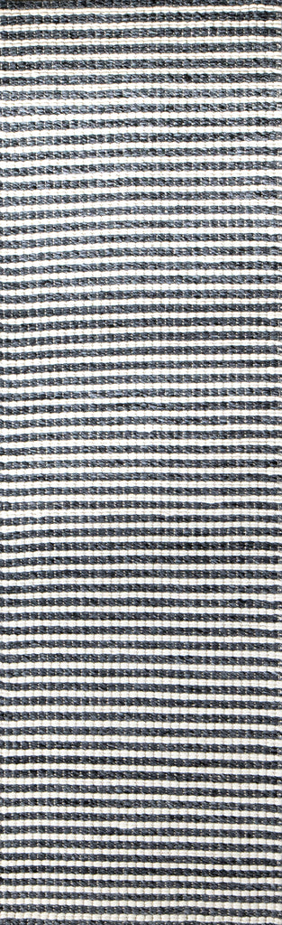 Bashian Anguilla Hand Woven Pet Yarn And Nz Wool Grey 2.5' x 8' Area Rug