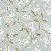 G P & J Baker Apple Blossom Aqua/Gilver Wallpaper