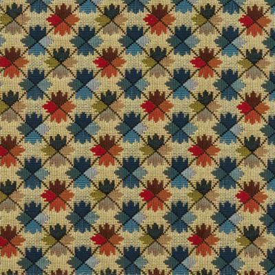 Brunschwig & Fils OATLANDS TAPESTRY BLUE/RED Fabric