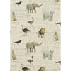 G P & J Baker Royal Beasts Linen Ivory Fabric