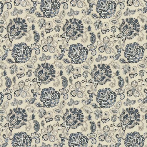 Kasmir Go For Baroque Blue Fabric – DecoratorsBest