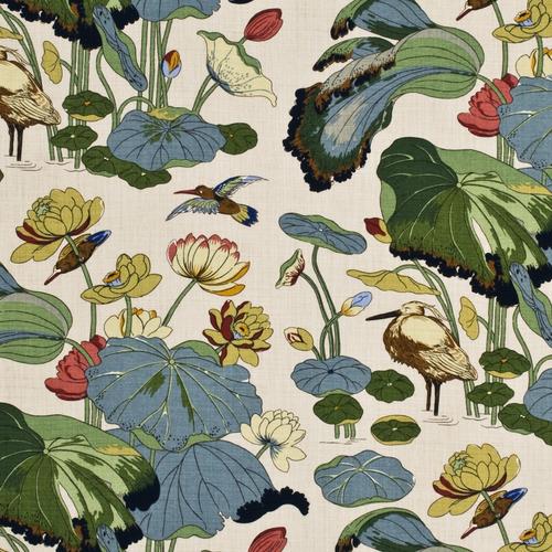 G P & J Baker Nympheus - Linen Stone/Pistachio Fabric – DecoratorsBest