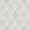 Seabrook Corsica Ogee Gray Wallpaper