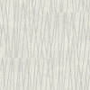 Seabrook Gidget Lines Metallic Silver And White Wallpaper