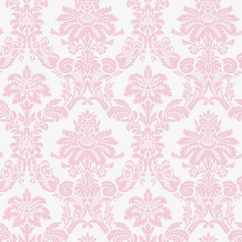 Seabrook Glitter Damask Pink Wallpaper