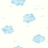 Seabrook Daydream White And Sky Blue Wallpaper