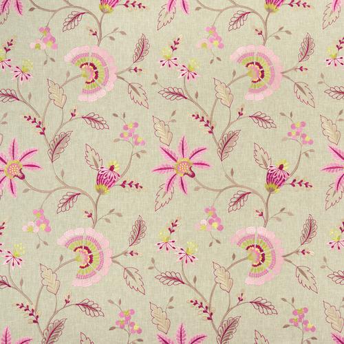 Clarke & Clarke DELAMERE RASPBERRY Fabric