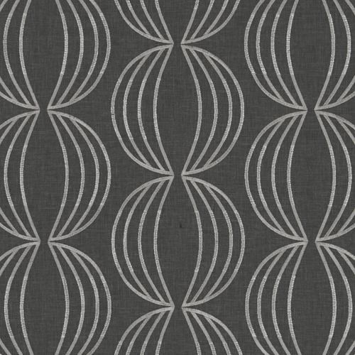 Clarke & Clarke CARRAWAY CHARCOAL Fabric