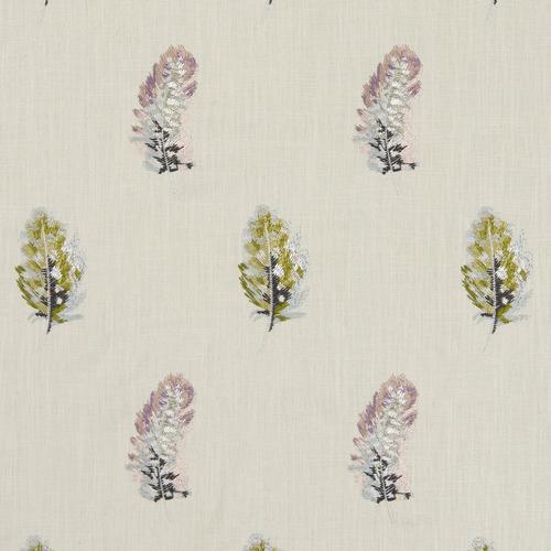 Clarke & Clarke PLUMIS MULTI/GILVER Fabric