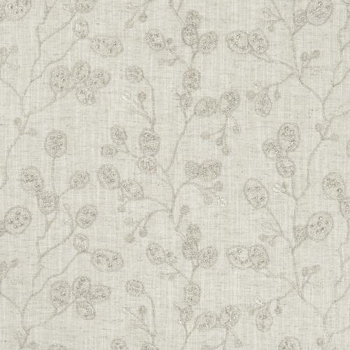 Clarke & Clarke HONESTY NATURAL/GILVER Fabric