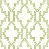 Seabrook Green And White Tile Trellis Green & White Wallpaper