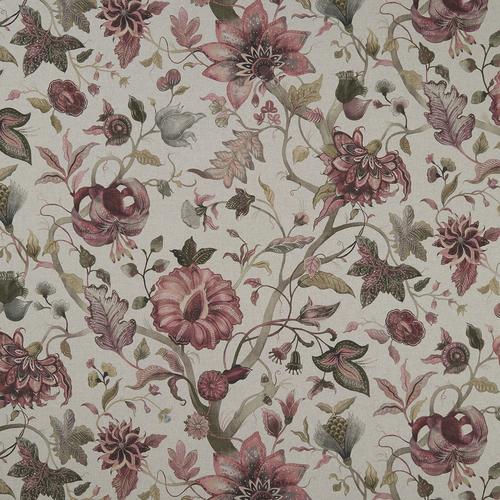 Clarke & Clarke DELILAH CULLA WINTERBERRY/LINEN Fabric