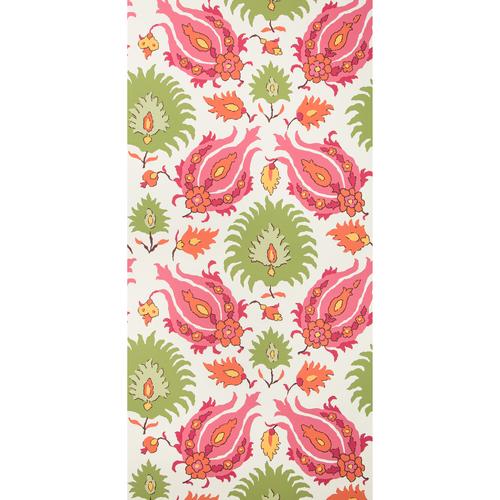 Brunschwig & Fils KASHMIRI PINK/GREEN Wallpaper