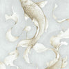 Seabrook Koi Fish Metallic Champagne & Gray Wallpaper