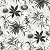 Seabrook Tropical Garden Black & White Wallpaper