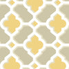 A-Street Prints Lido Mustard Quatrefoil Wallpaper