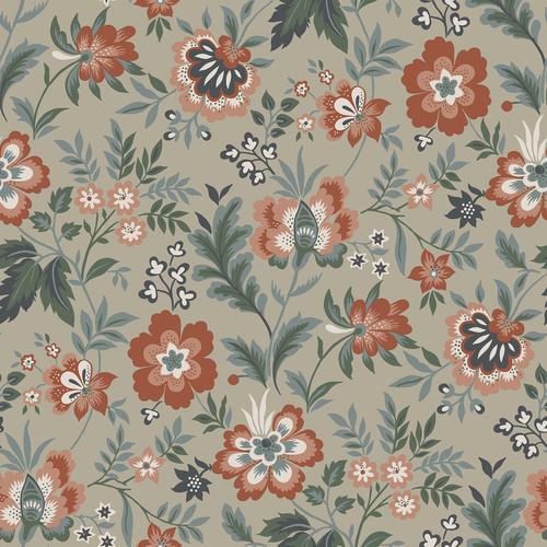 Rustic Flowers Fabric, Wallpaper and Home Decor