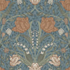 A-Street Prints Tulipa Blue Floral Wallpaper