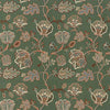 Morris & Co Theodosia Embroidery Bottle Green Fabric