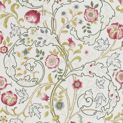 Morris & Co Mary Isobel Pink/Ivory Fabric