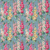 Sanderson Hollyhocks Petrol Blue/Multi Fabric