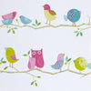 Harlequin What A Hoot Pink/Aque/Apple/Natural Wallpaper