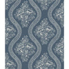 Magnolia Home Magnolia Home Coverlet Floral Peel And Stick Navy Wallpaper