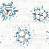 York Soccor Ball Blast Blue/Aqua Wallpaper