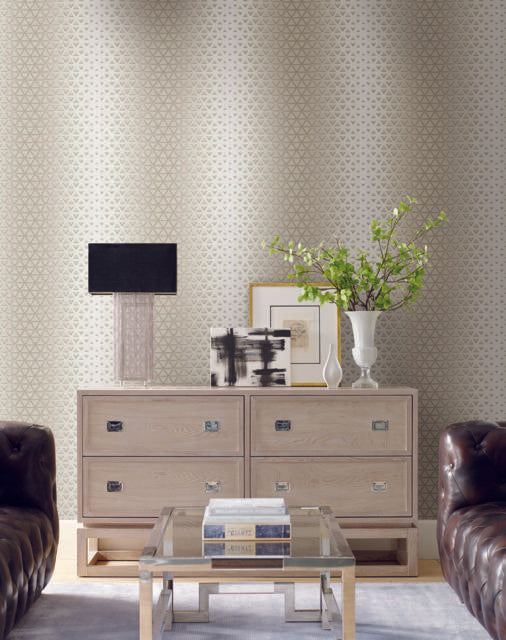 Candice Olson Rhythmic White/Cream Wallpaper