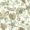 York Sea Floral Beiges Wallpaper