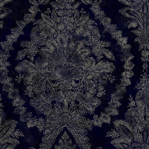 Ronald Redding Designs Charleston Damask Navy Wallpaper – Decoratorsbest