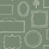 York Chalkboard Frames Greens Wallpaper