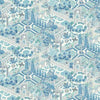 Waverly How Does Your Garden Blue Wallpaper