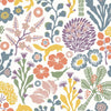 Brewster Home Fashions Kade White Floral Meadow Wallpaper