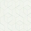 Roommates Striped Hexagon Peel And Stick Green Wallpaper