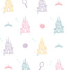 Roommates Disney Princess Castle Peel & Stick White Wallpaper