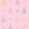 Roommates Disney Princess Castle Peel & Stick Pink Wallpaper