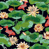 Waverly Lotus Lake Peel & Stick Black Wallpaper