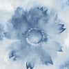 Seabrook Watercolor Sunflower Navy Blue Wallpaper