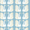 Scion Swim Swam Swan Sky/Chai Wallpaper