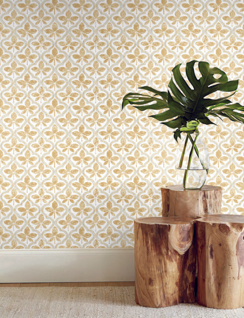 York Sevilla Ochre Yellow Wallpaper