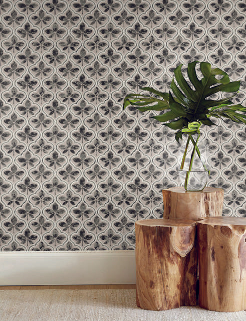 York Sevilla Onyx Black/Brown Wallpaper