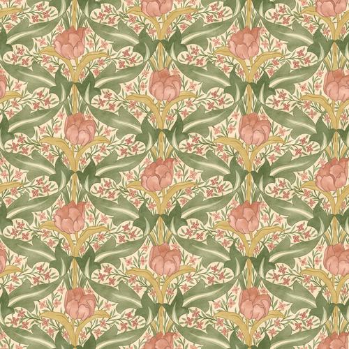 G P & J Baker Tulip & Jasmine Blush Wallpaper – DecoratorsBest