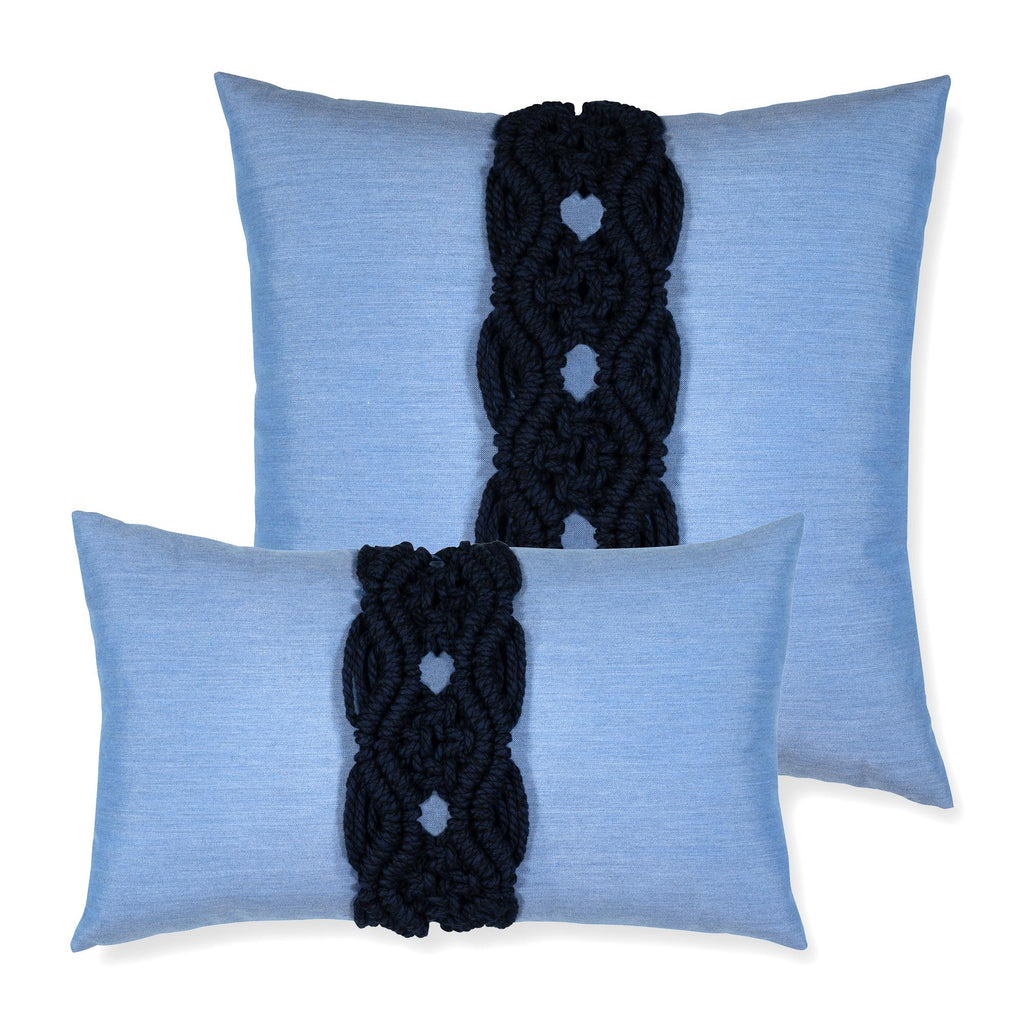 Elaine Smith Palomar Indigo Lumbar Blue Pillow