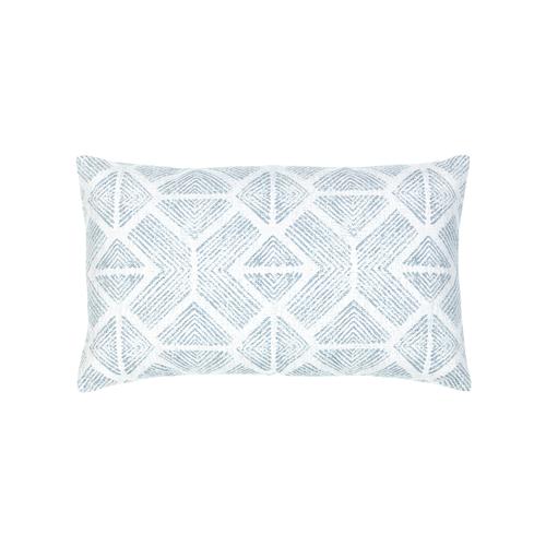 Elaine Smith Bakuba Stream Lumbar Blue Pillow