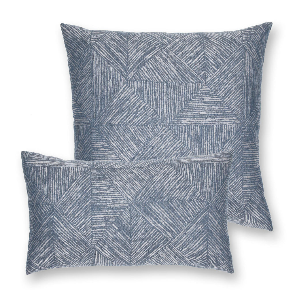 Elaine Smith Reimagine Denim Lumbar Blue Pillow