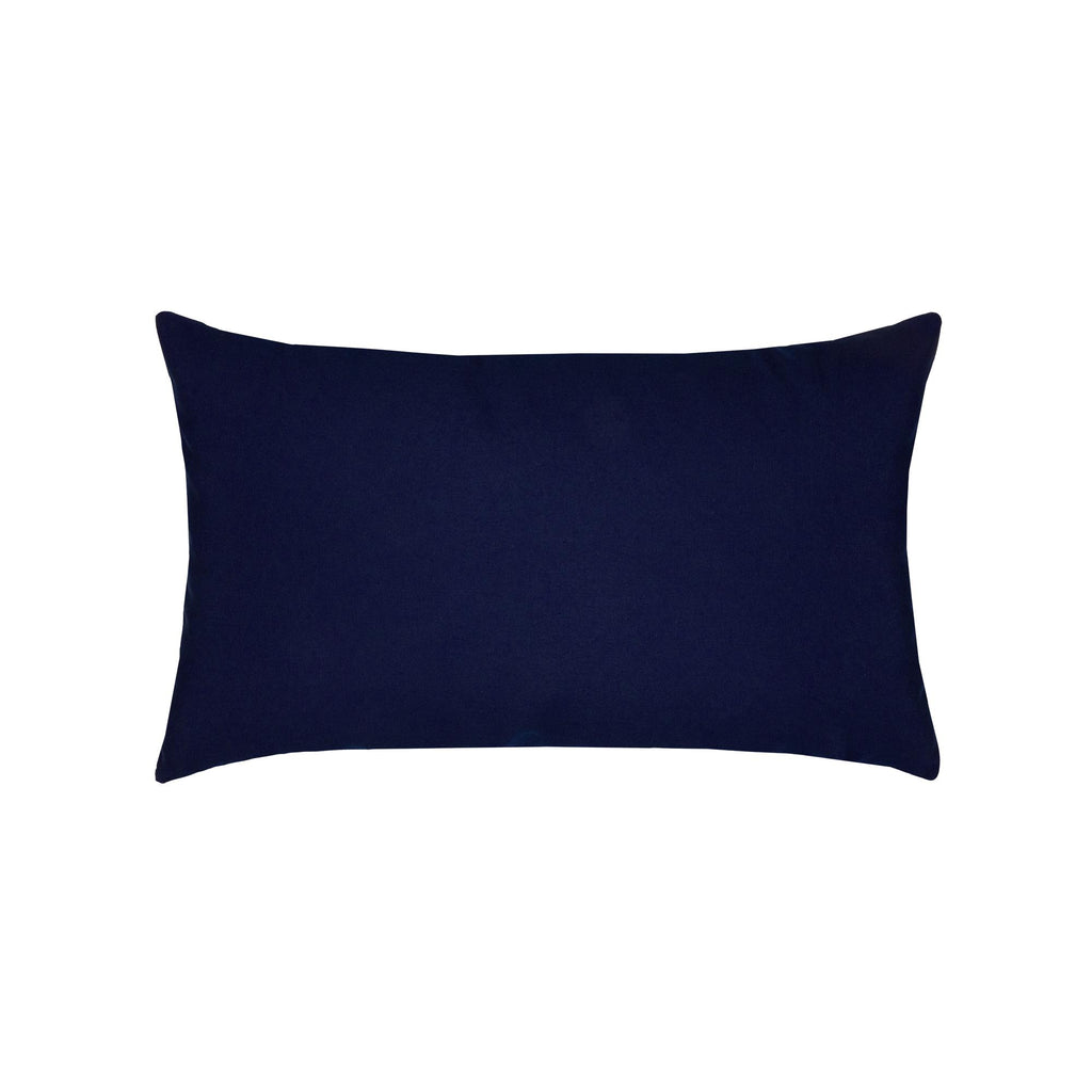 Elaine Smith Basketweave Navy Lumbar Blue Pillow